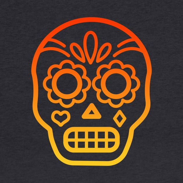 Skull - orange design by verde